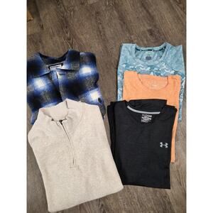 Men's 3XB 3XL Tshirt Jacket Polo Shirt 1/4 Zip Long Sleeve Jacket Lot of 5